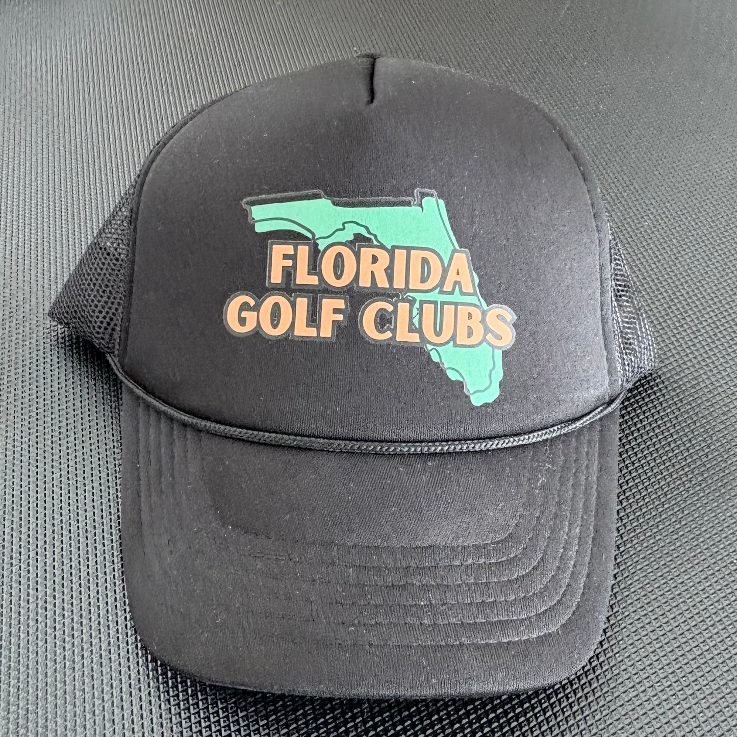 FLORIDA GOLF CLUBS BLACK FOAM TRUCKER HAT