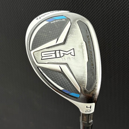 TAYLORMADE SIM MAX 4 HYBRID (22 DEGREE) + HEADCOVER