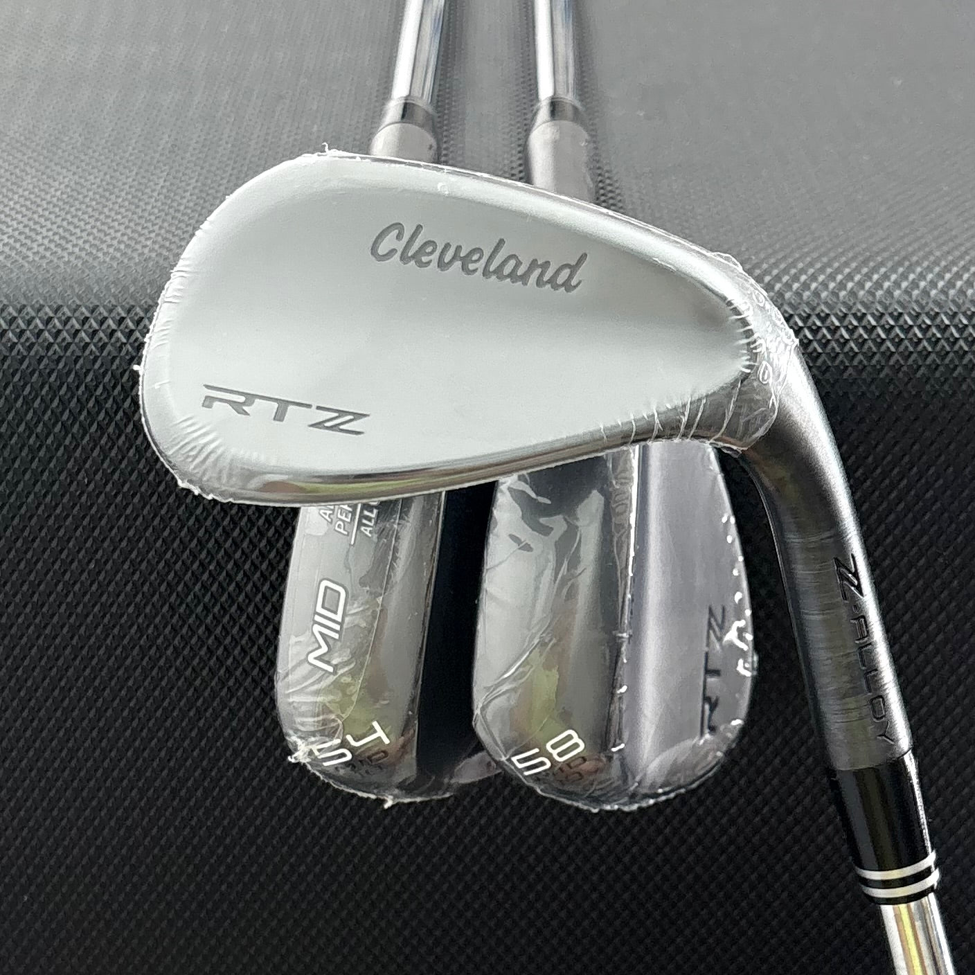 NEW CLEVELAND RTZ BLACK SATIN WEDGE SET