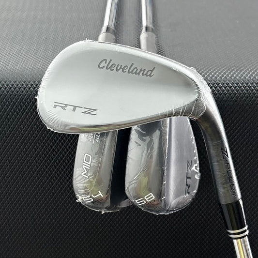 NEW CLEVELAND RTZ BLACK SATIN WEDGE SET