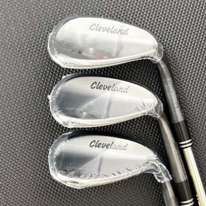 NEW CLEVELAND RTZ BLACK SATIN WEDGE SET
