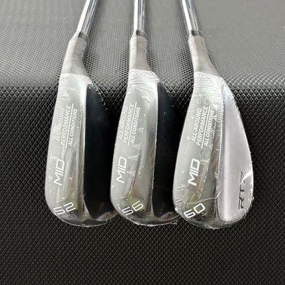 NEW CLEVELAND RTZ BLACK SATIN WEDGE SET