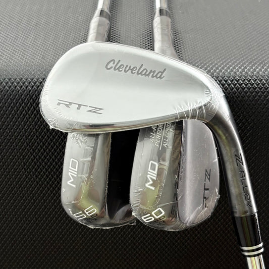 NEW CLEVELAND RTZ BLACK SATIN WEDGE SET